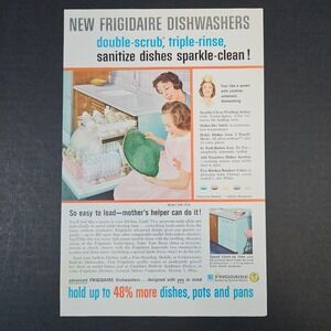 1959 Frigidaire Dishwashers Vintage Print Ad General Motors Dayton OH Imperial